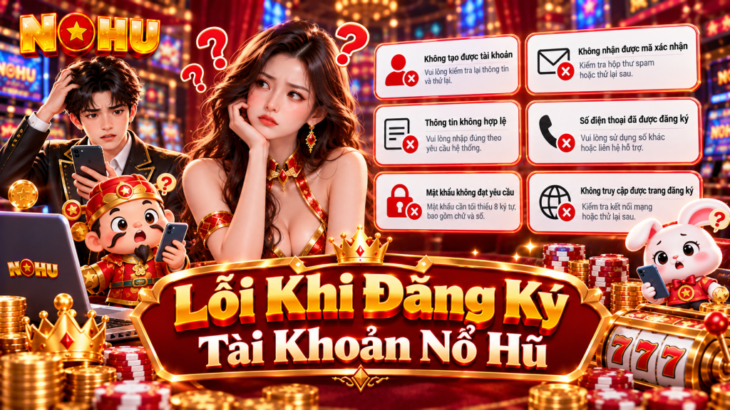 Lỗi Khi Đăng Ký Tài Khoản Nổ Hũ